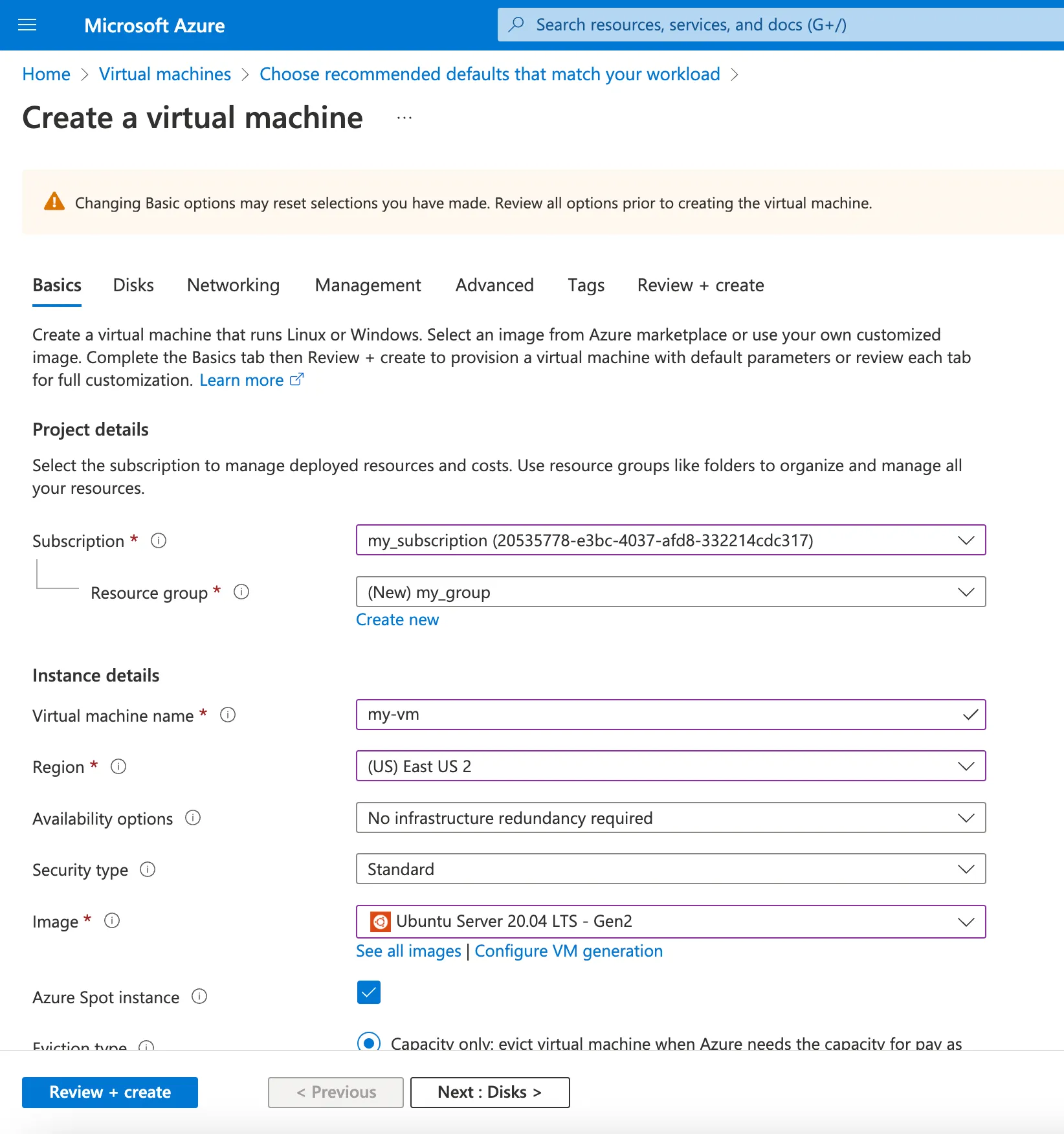 Configure VM