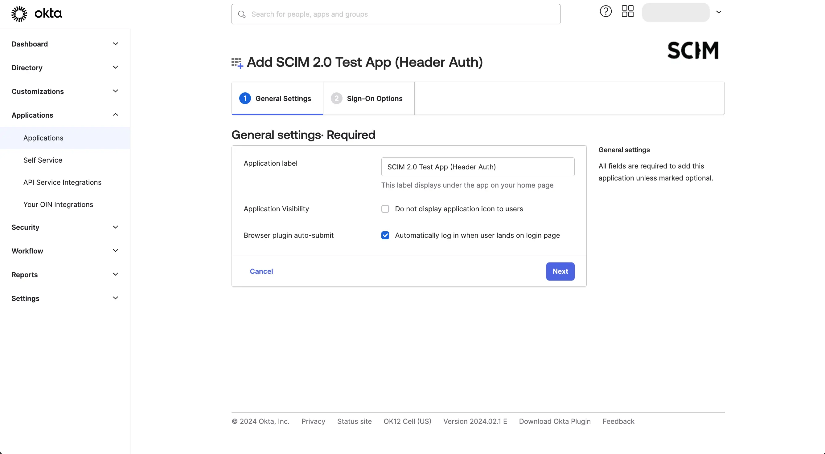 Okta Setup Integration