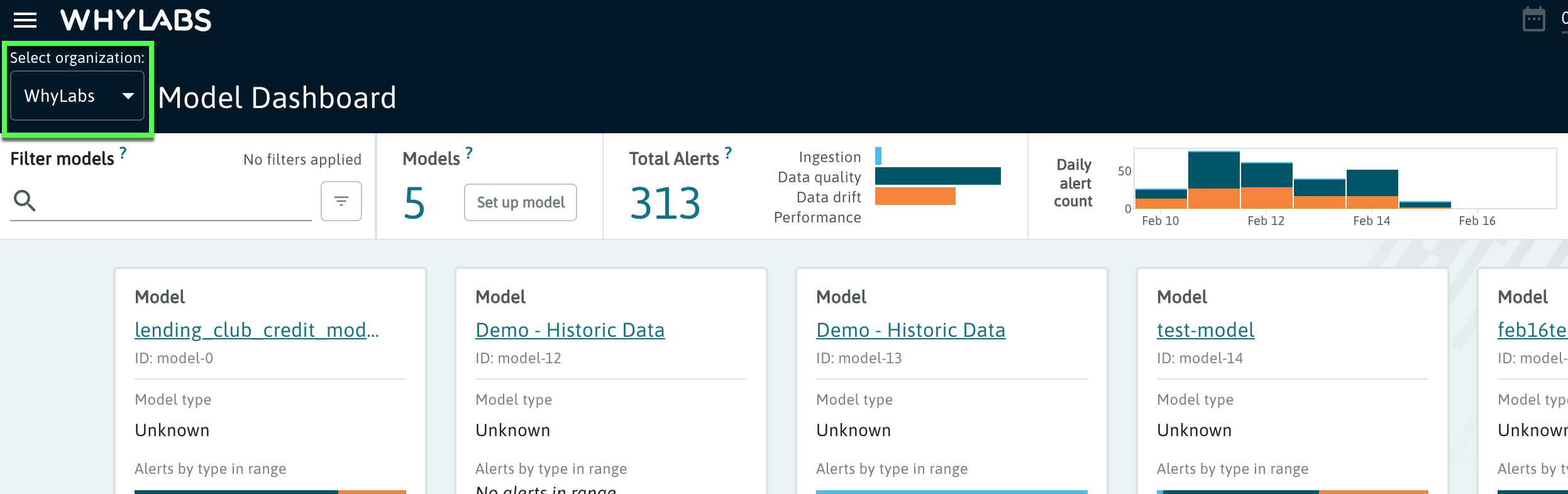 Organization Dropdown