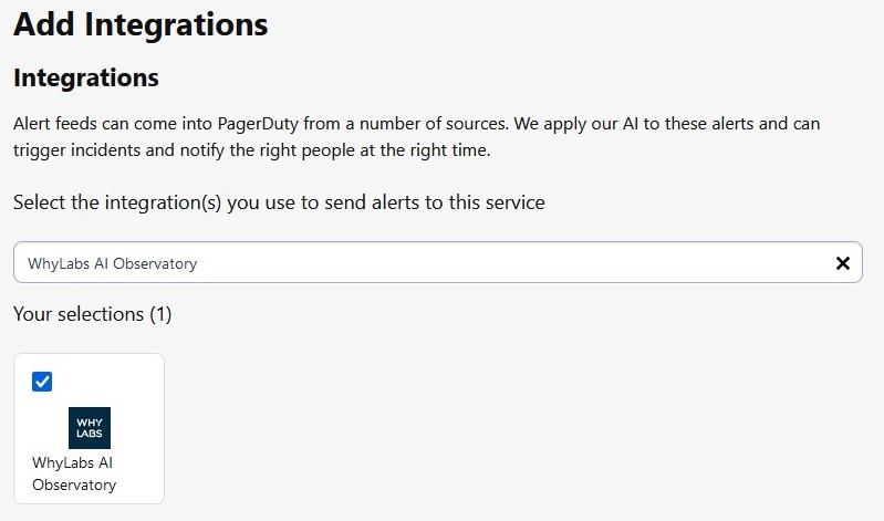 WhyLabs AI Observability integration