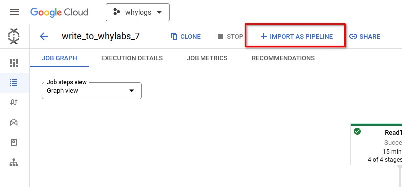 Import as pipeline button