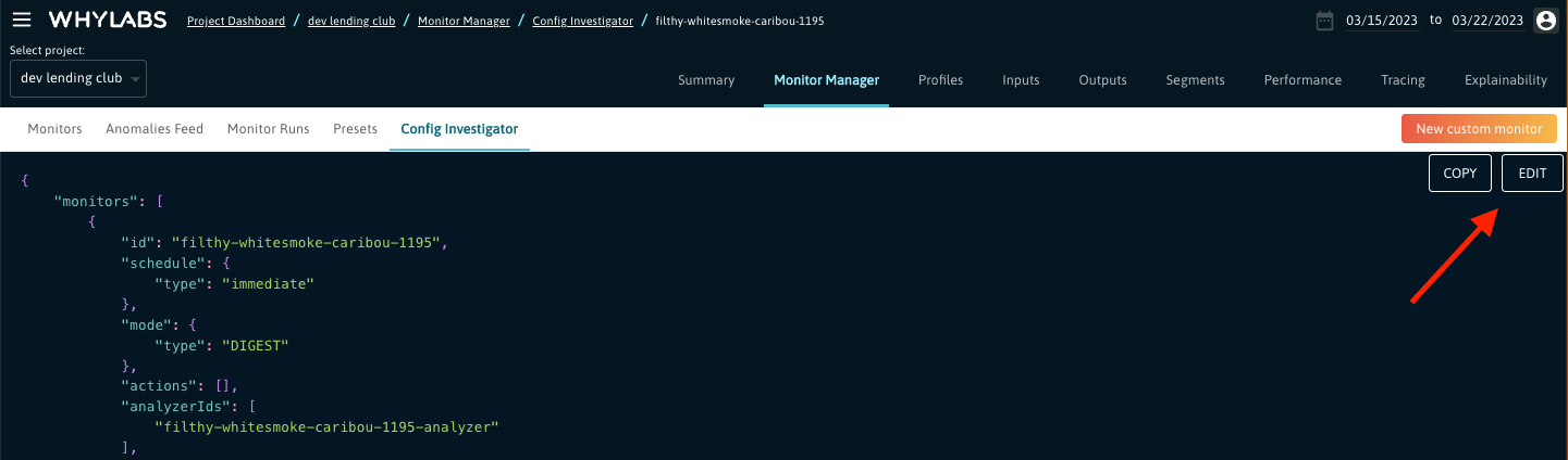 Single-monitor Config Investigator